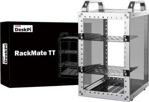 Vista 10 de GeeekPi DeskPi RackMate TT Mini gabinete de servidor para mini PC, red, servidores, audio y equipo de video