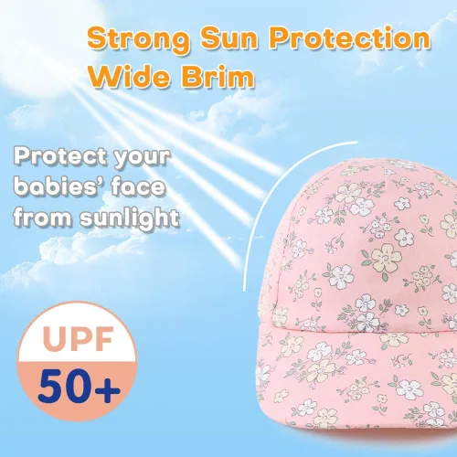 Vista 34 de Peecabe Gorra de béisbol para niños pequeños, unisex, de algodón, ajustable, para bebés, niños, gorra de béisbol para niñas de 1 a 5 años