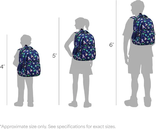 Vista 4 de Mochila infantil para niños niños o niñas Mochila de escuela primaria para adolescentes Colección Campus 17 pulgadas de alto , Astro Navy