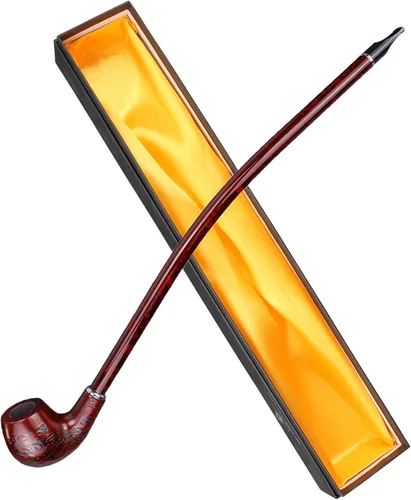 Vista 10 de Hysagtek Juego de Pipas de Tabaco - Pipa de Fumar Curva de Mango Corto con Soporte Plegable para Pipa, Kit Perfecto para Principiantes con Caja