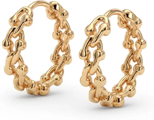 Vista 20 de VACRONA - Aretes tipo arracada de aro para mujer, chapados en oro de 14 quilates, diseño de Huggie 8 Cola de serpiente