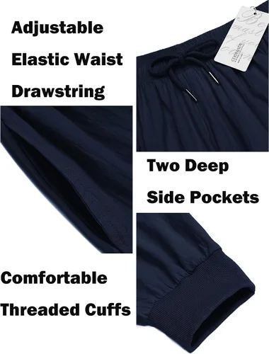 Vista 5 de COOFANDY Pantalones de harén hippie para hombre, holgados, de lino, bohemio, para yoga, casual, con entrepierna caída, pantalones