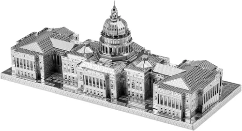 Vista 6 de Metal Earth Fascinations Premium Series US Capitol 3D Kit de modelo de metal con pinzas