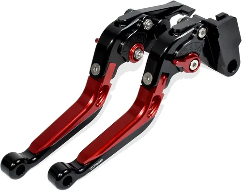 Vista 11 de Palanca de freno plegable retráctil Palanca de embrague para Yamaha Fazer FZ-1 FZ-8 FZ-6 FZ-6R FZS600, aleación de aluminio CNC fabricada (negro)
