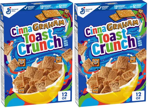 Vista 9 de Cinnagraham Toast Crunch Cereal para desayuno, grano entero, 12 onzas