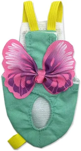 Vista 6 de Arnés de 2 piezas para pañales para pájaros con forro impermeable, ropa para pañales para pájaros con correa voladora, cuerda protectora para loros
