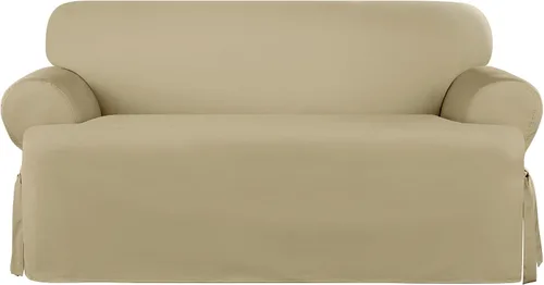 Vista 14 de SureFit Funda de cojín en T de algodón pesado para sillón de pato – Funda de una pieza, ajuste tejido relajado, 100% algodón, lavable a máquina