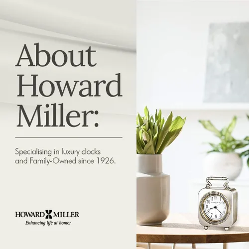 Vista 7 de Howard Miller Kegan - Reloj despertador analógico de escritorio con luz de fondo, marco de metal, estante moderno de mediados de siglo y decoración
