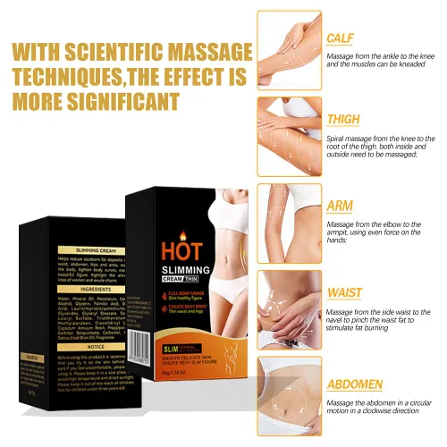 Vista 7 de Crema Abdomen y Cintura, Grasa Abdominal para Mujer Masajeador Crema, Una loción de Masaje Adecuada para Muslos, Abdomen y Glándalos