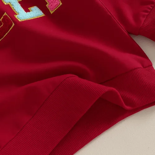 Vista 5 de LZCYILANXIULSL Ropa de otoño e invierno para bebé niña, sudadera de manga larga, mameluco para hermana, suéter a juego