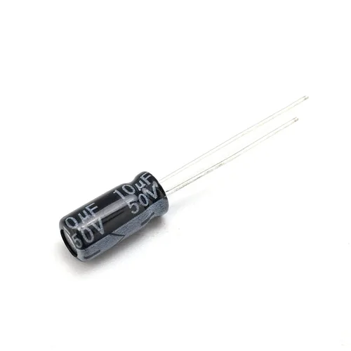 Vista 3 de 50 condensadores electrolíticos radiales de aluminio (20.118 in) 10uF / 50 V para bricolaje