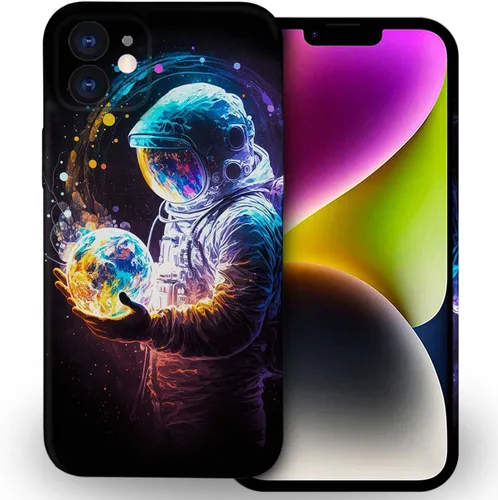 Vista 11 de ZHEGAILIAN Funda compatible con iPhone 11 Pro, funda de planeta astronauta para iPhone 11 Pro, funda suave de TPU con proceso de impresión 3D