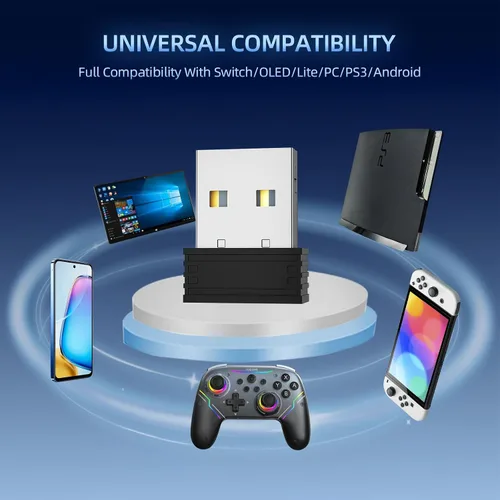 Vista 9 de EJGAME Wireless Controller Compatible with Switch/Switch 2/Windows PC/Steam Deck/Android, Switch Pro Controller with Hall Effect Joysticks and