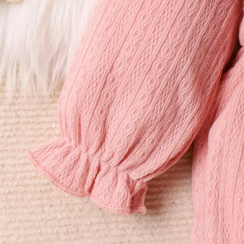 Vista 8 de Yccutest Mameluco de manga larga para bebé recién nacido, con volantes, para otoño e invierno