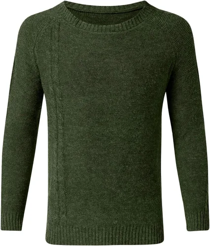 Vista 4 de Sudadera casual para hombre con cuello redondo de manga larga para otoño e invierno