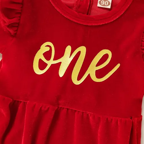 Vista 10 de GRNSHTS Ropa de primer cumpleaños para niña de terciopelo de un año de edad, mameluco de manga larga + diadema, 2 piezas de trajes de pastel