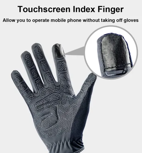 Vista 3 de SUJAYU Guantes de senderismo y ciclismo de dedo completo, guantes finos para hombres y mujeres, protección UV, ideales para bicicletas de adultos