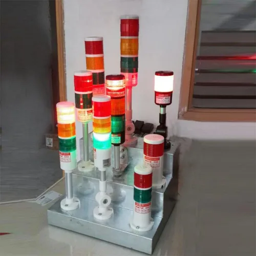 Vista 6 de Othmro - Luces de advertencia industriales Andon luces indicadoras de luz intermitente, 24 V, 3 W, 2 niveles (sin zumbador), 1 unidad Rojo Verde