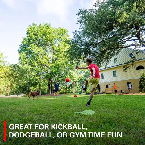 Vista 4 de Rukket Kickball Set con bases Placas de goma y Kick Ball Perfecto para niños y adultos Juego de patio y patio trasero Bomba de aire y conos