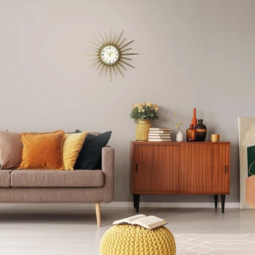 Vista 3 de Acctim 21760 Stella Sprayed Starburst Reloj de Pared, Oro