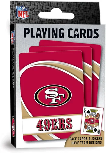 Vista 7 de MasterPieces NFL Cartas de Juego – Baraja de Fútbol de los 49ers de San Francisco con Licencia Oficial para Adultos y Niños – Colección Premium