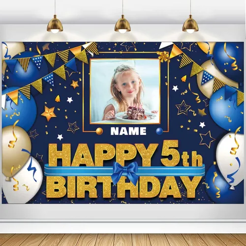 Vista 20 de Pancarta Personalizada de Decoraciones de Feliz Cumpleaños 101 - Telón de Fondo de 101 Años para Mujeres Hombres Niños Niñas Suministros de Fiesta