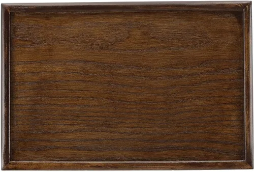 Vista 19 de Bandeja rectangular de madera para servir de madera, bandeja decorativa, 13.8 x 9.5 pulgadas, apta para decoración del hogar, cocina, mesa auxiliar