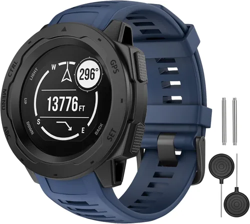Vista 11 de Compatible con Garmin Instinct Band, correa de repuesto de silicona suave para Garmin Instinct 2/Solar/Tactical
