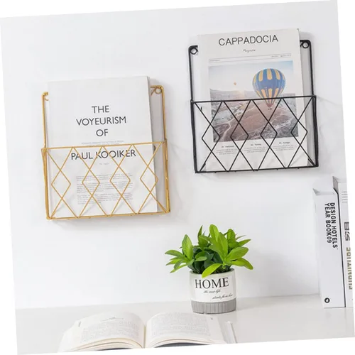 Vista 4 de IMIKEYA Estante de libros montado en la pared para apuestas