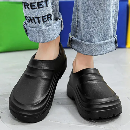 Vista 6 de ZSpzx Zapatos de chef para hombres y mujeres, zapatos de chef antideslizantes, resistentes al aceite, zuecos para mujer, zapatos de trabajo, zapatos