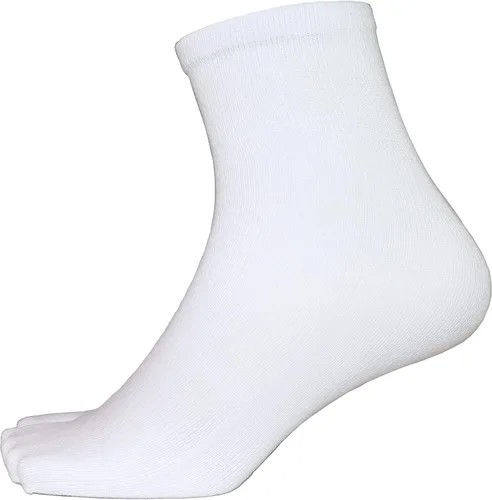Vista 4 de Calcetines Tabi japoneses unisex de 2 dedos, 2 pares, tamaño niño pequeñoniñoadulto, Blanco