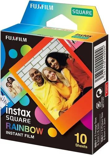 Vista 2 de Fujifilm instax Square Rainbow película con 10 fotos (16671320)