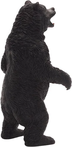 Vista 3 de Juguete de oso negro para niños, figura de juguete de oso safari, figura de acción de animales salvajes, ideal para regalo de niños, premios