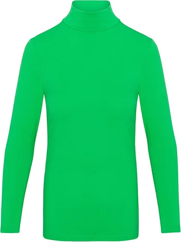 Vista 4 de Natural Uniforms Camiseta de manga larga con cuello alto falso para mujer