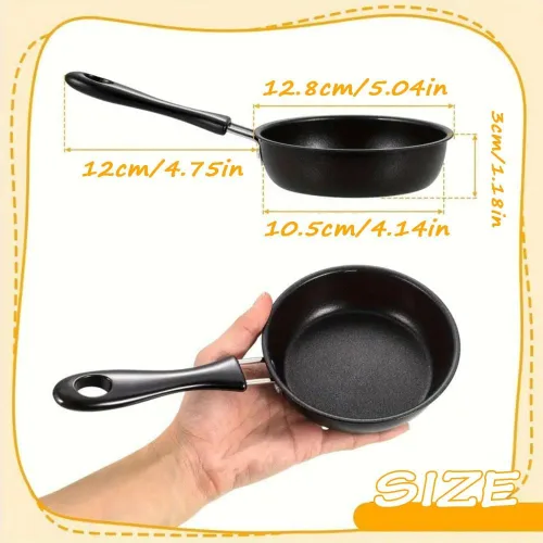 Vista 2 de Mini sartén de inducción para huevos de 4.7 pulgadas, resistente al calor Single Egg Frying Pan, Nonstick Mini Skillet with Heat-Resistant Handle