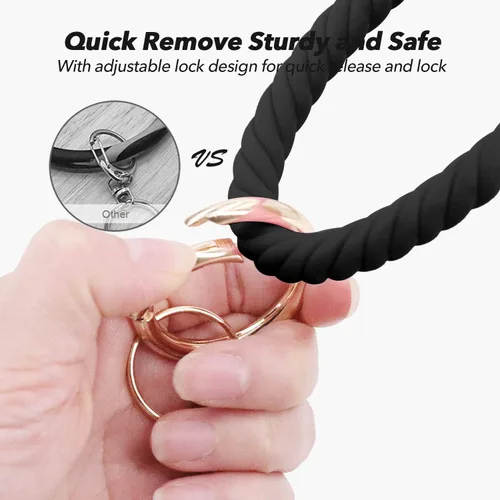 Vista 5 de Idakekiy Llavero de silicona para pulsera y llavero para mujer y niña