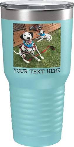 Vista 22 de Vaso personalizado de 30 onzas (17 colores) con foto impresa con aislamiento térmico de acero inoxidable recubierto de polvo con tapa, regalo