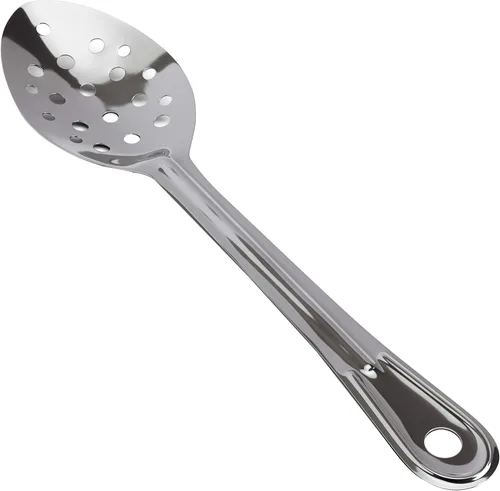 Vista 9 de Cuchara de servir súper fuerte, ergonómica de 11 pulgadas, paquete de 3 cucharas grandes de acero inoxidable para cocinar, hornear, revolver