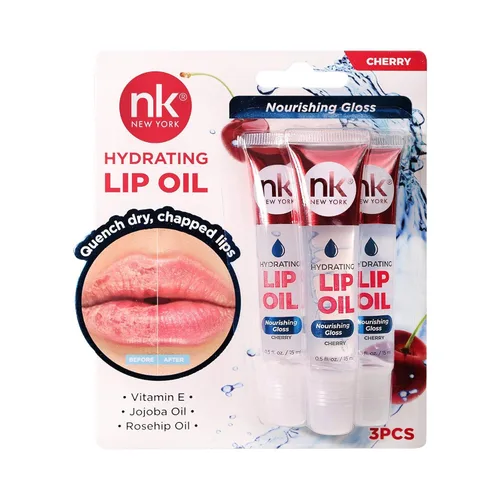 Vista 4 de Nicka K New York, Aceite hidratante para labios, rosa, brillo nutritivo MLTO04 Rosa