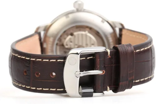 Vista 5 de Zeppelin 7684-5 Reloj cronógrafo de cuero marrón para hombre, Negro -, Moderno