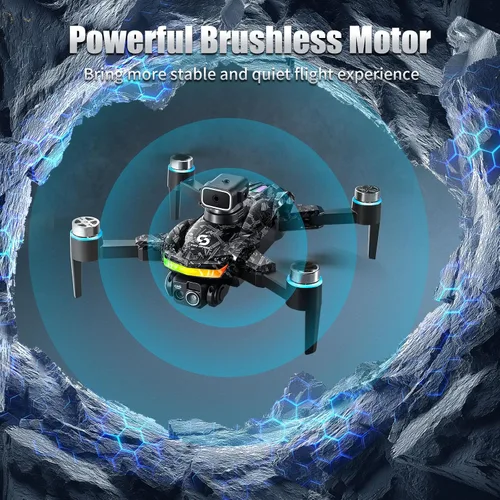 Vista 5 de Control remoto con pantalla Drone con cámara para adultos, 1080P RC Drone con luces intermitentes, FPV inteligente para evitar obstáculos
