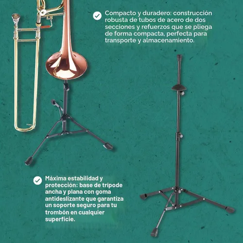 Vista 3 de K&M Soportes - Soporte para trombón negro 14990.000.55