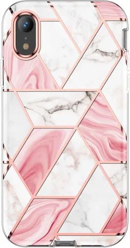 Vista 7 de Asuwish Funda de teléfono para iPhone XR 6.1 con protector de pantalla híbrida de lujo, lindo mármol, a prueba de golpes, cuerpo completo, duro