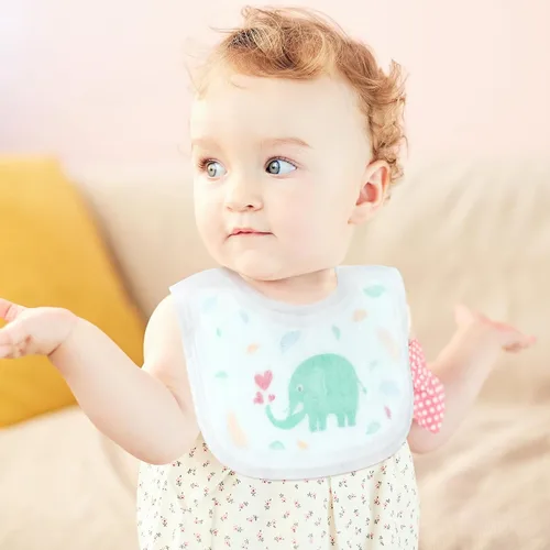 Vista 5 de Skicuff 100 baberos desechables a granel para bebés, niños y niñas, empaquetados individualmente, higiénicos para niños pequeños que viajan y uso al