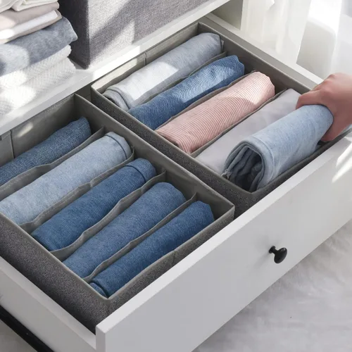 Vista 2 de GRANNY SAYS Organizador de pantalones y jeans para armario, organizador de ropa para armario, organizadores de cajones de ropa, almacenamiento