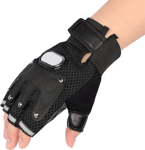 Vista 7 de IPENNY Guantes de entrenamiento unisex para hombre y mujer, guantes de ciclismo de medio dedo, transpirables, elásticos, guantes de ciclismo