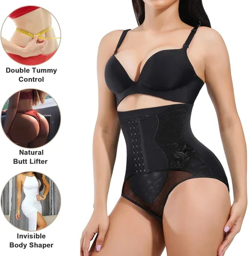 Vista 4 de Nebility Calzones moldeadores de cintura alta con control de abdomen y cintura alta para mujer