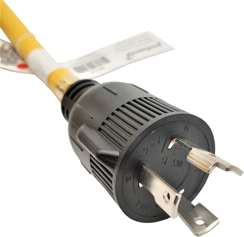 Vista 2 de Parkworld Cable de extensión NEMA L5-30, bloqueo del generador de 3 puntas, 30 amperios, 125 voltios, 3750 vatios (50 pies)