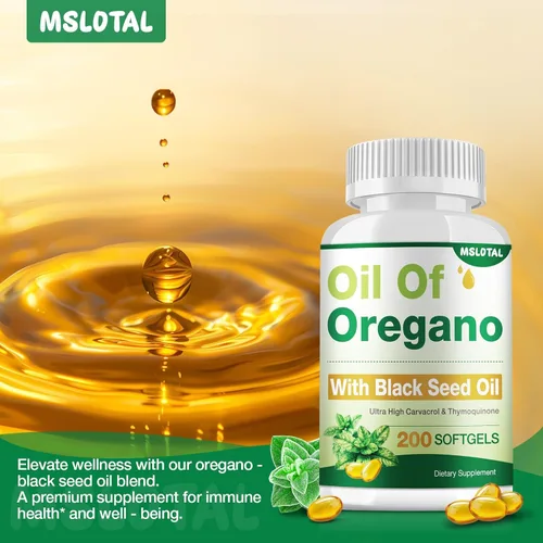 Vista 6 de Cápsulas blandas de aceite de orégano - Cápsulas de aceite de orégano orgánico con aceite de semilla negra
