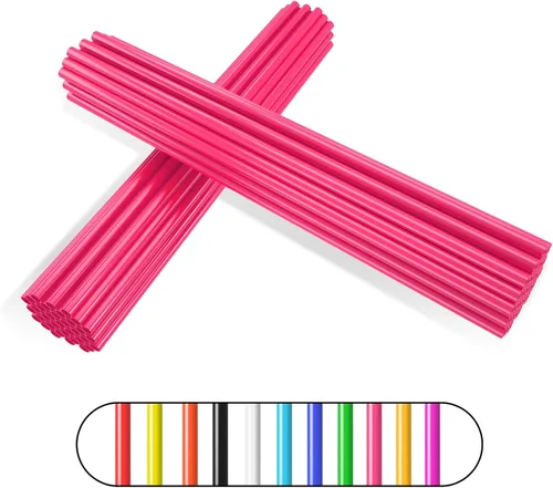 Vista 16 de PSLER - Cubiertas protectoras para radios de llantas, para decoración de bicicletas, motocicletas, motocross, etc., 72 unidades 11 colores mezclados